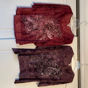 2-for-1 Sale Beautiful Tops Size 2X EUC